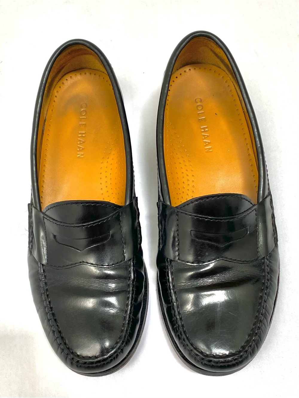 Cole Hawn Men’s Black Leather Penny Loafers 7D